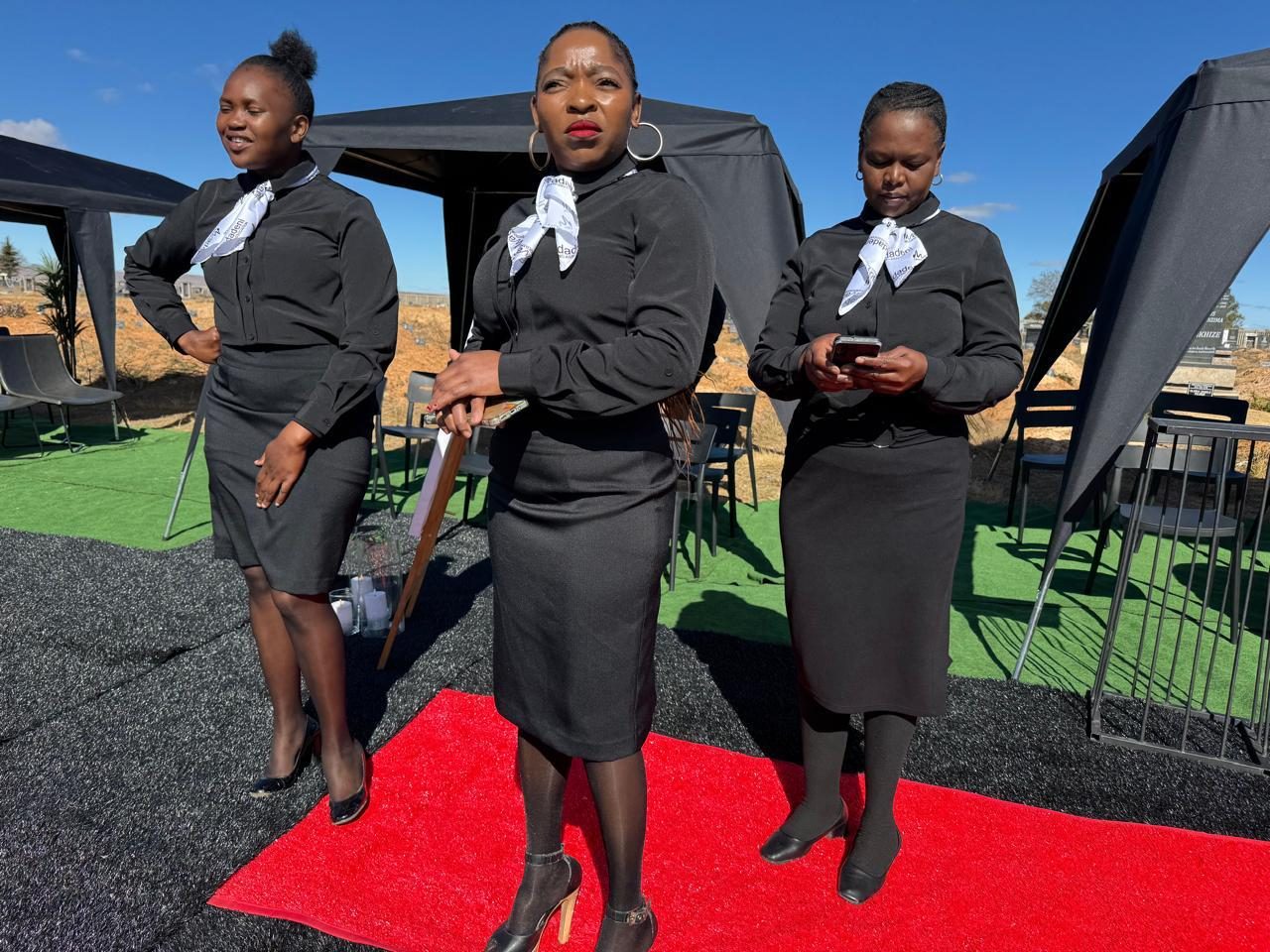 Madadeni Undertaking Association staff on duty at a service